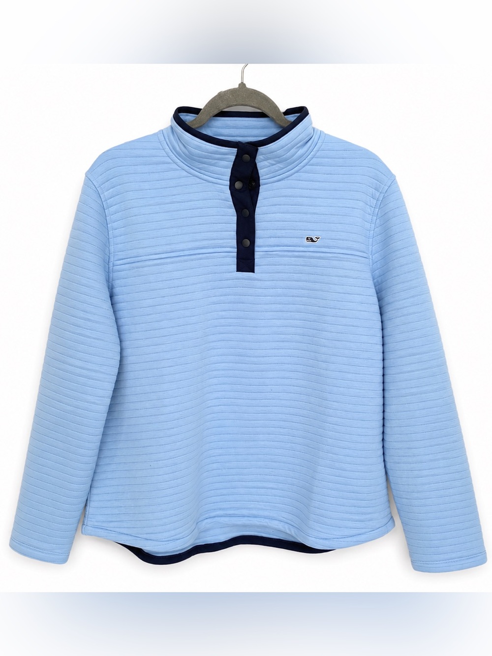 Vineyard Vines Light Blue Quilted 1/4 Snap Pullover XL-